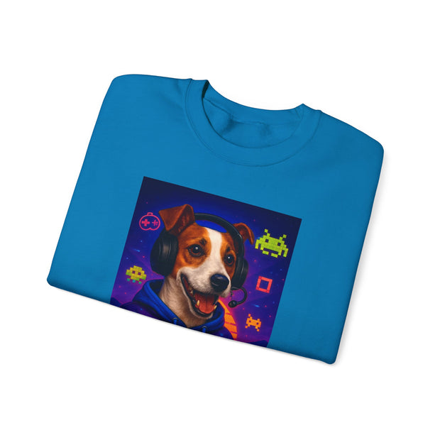 Gaming Jack Russell Controller sweatshirt | Retro Arcade Gamer Puppy Graphic