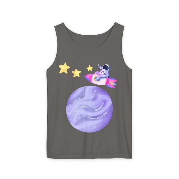 Astronaut Taking Off In Space Unisex Tank Top