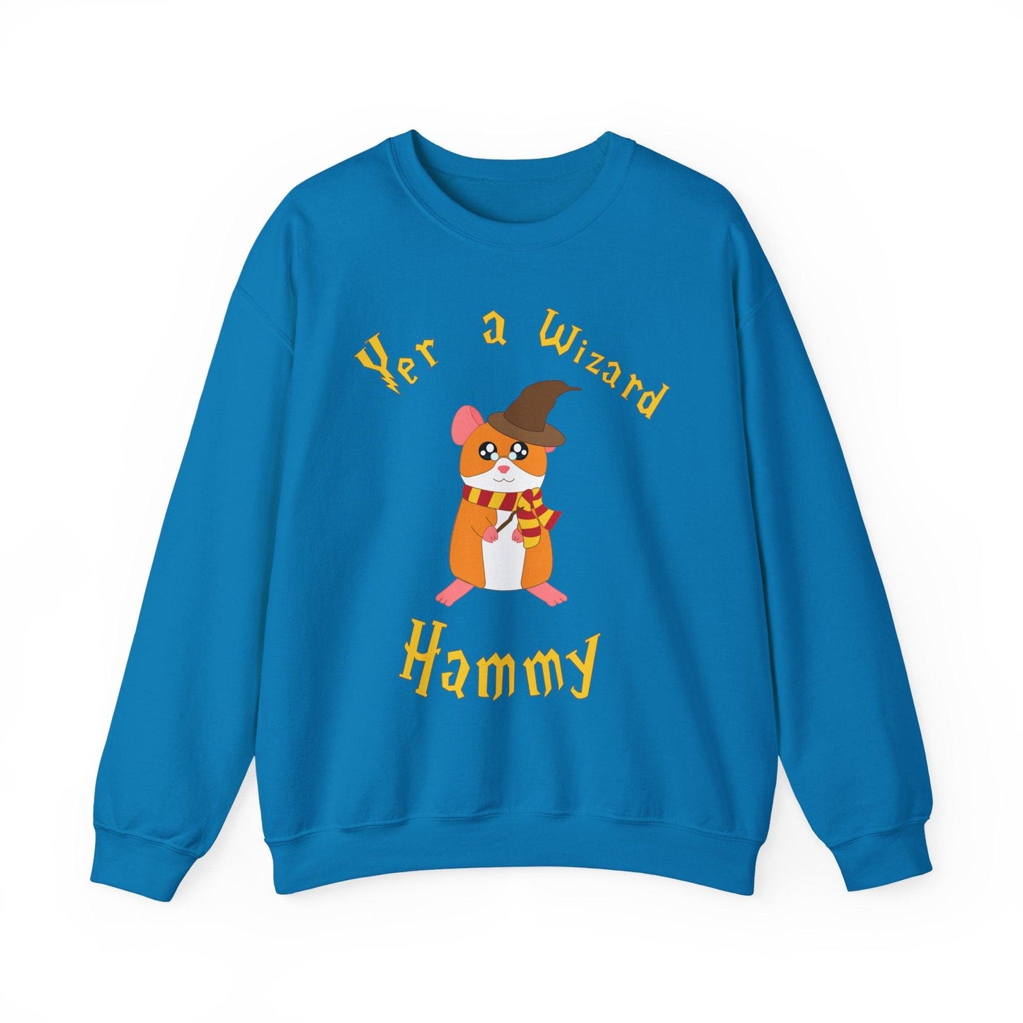 Hammy Wizard Illustration Sweatshirt | Cute Hamster Wizard Crewneck