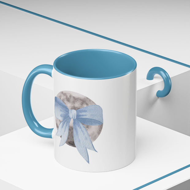 Moon Wrapped In A Bow Accent Coffee Mug