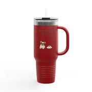 'Espawresso Yourself' French Bulldog Insulated Travel Mug, 40oz