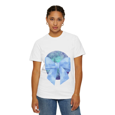 Blue/Green Planet Wrapped In A Bow Unisex T-Shirt