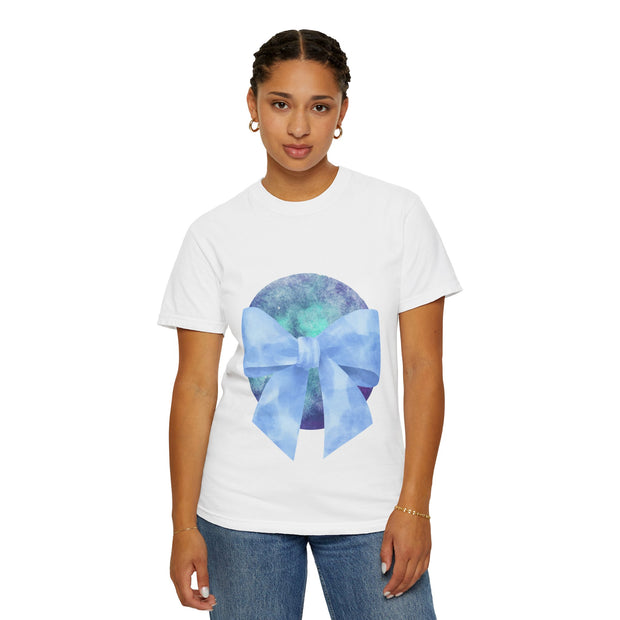 Blue/Green Planet Wrapped In A Bow Unisex T-Shirt