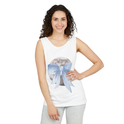 Moon Wrapped In Bow Unisex Tank Top