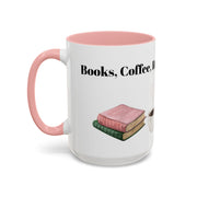'Books, Coffee, Repeat' Accent Coffee Mug