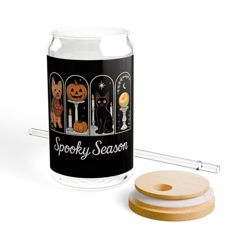 Spooky Season Yorkie Sipper Glass