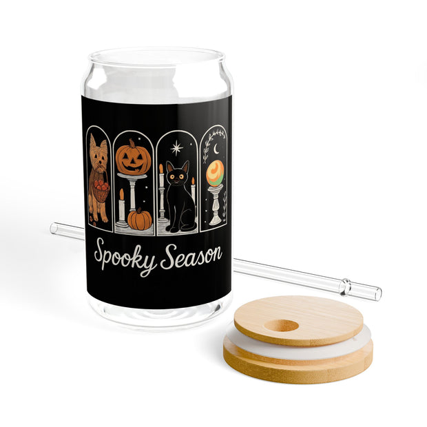 Spooky Season Yorkie Sipper Glass