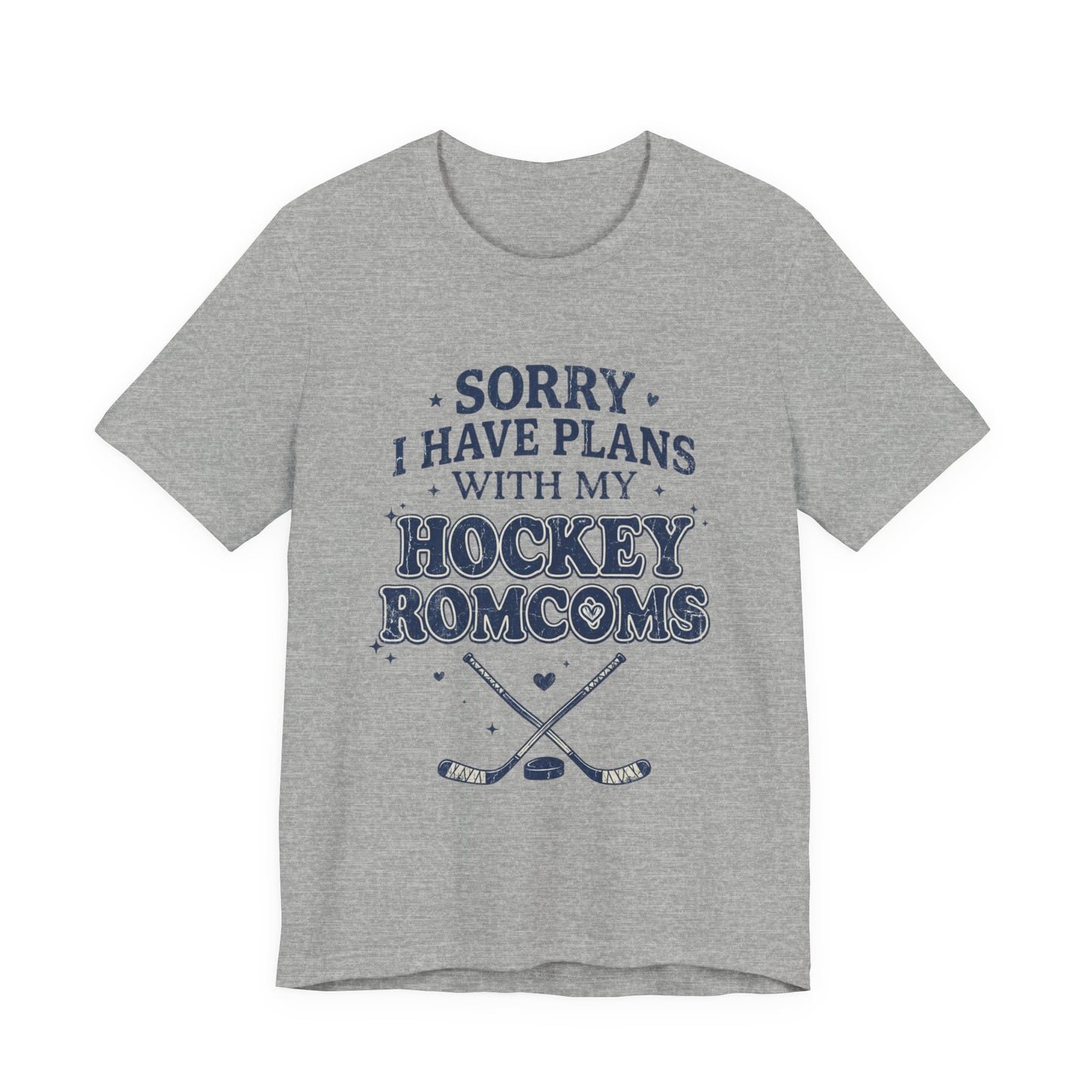 Sorry I Have Plans With My Hockey Romcoms Shirt, Hockey Romance Booktok Tee, Sports Romance Reader Sweatshirt