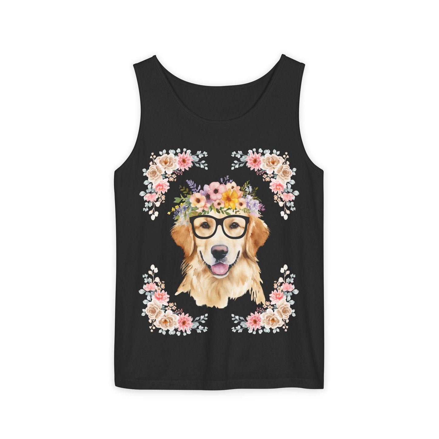 Geeky Goddess Golden Retriever Unisex Tank Top