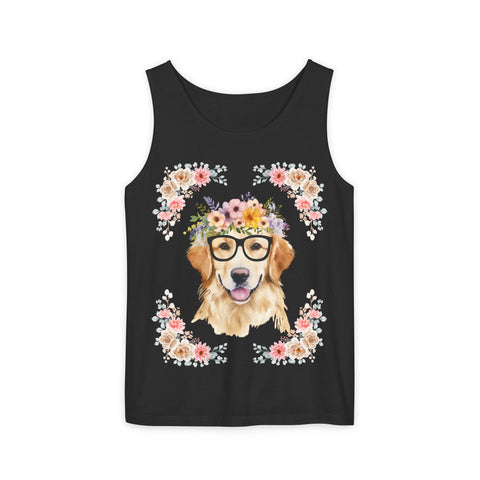 Geeky Goddess Golden Retriever Unisex Tank Top