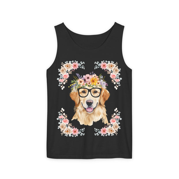 Geeky Goddess Golden Retriever Unisex Tank Top