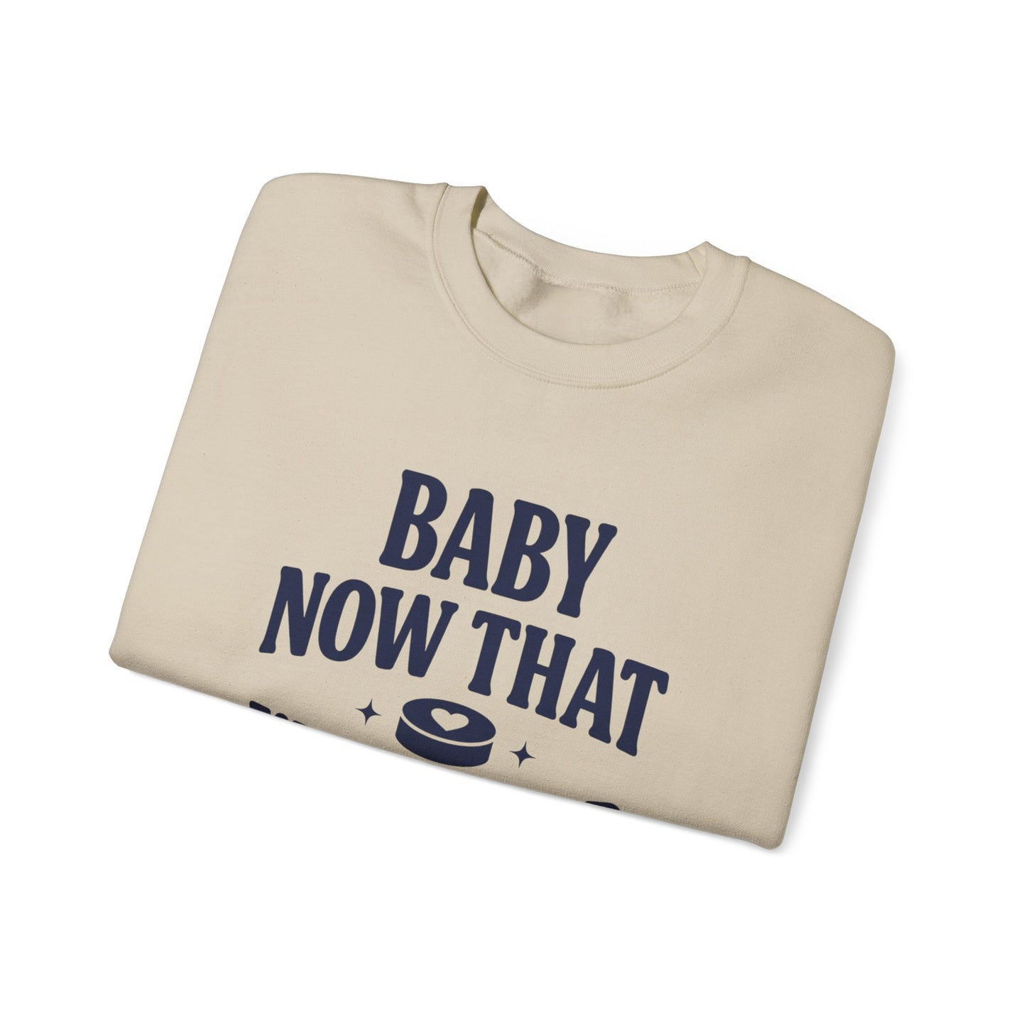 Baby Now That I've Found You Hockey Romance Sweatshirt, Hockey Romance Reader Crewneck, Booktok Sports Romance Gift