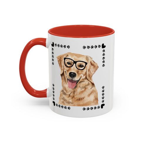 Geeky Good Golden Retriever Accent Coffee Mug
