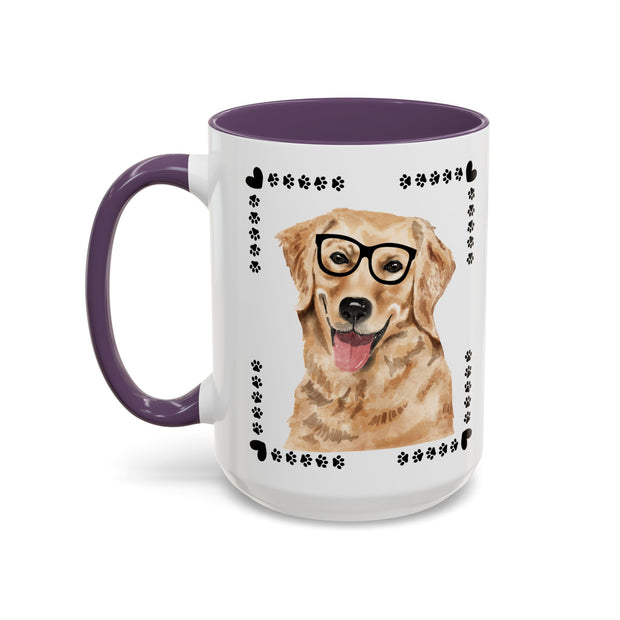 Geeky Good Golden Retriever Accent Coffee Mug