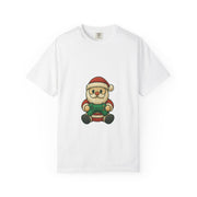 Festive Santa Gaming T-Shirt, Unisex Holiday Tee, Funny Christmas Shirt, Gamer Gift, Cute Santa Design