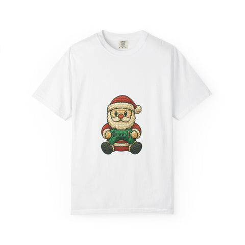 Festive Santa Gaming T-Shirt, Unisex Holiday Tee, Funny Christmas Shirt, Gamer Gift, Cute Santa Design