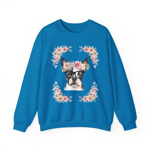 Geeky Goddess French Bulldog Unisex Crewneck Sweatshirt