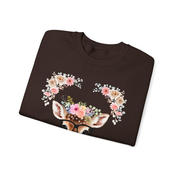 Geeky Goddess Deer Unisex Crewneck Sweatshirt