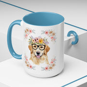 Geeky Goddess Golden Retriever Accent Coffee Mug