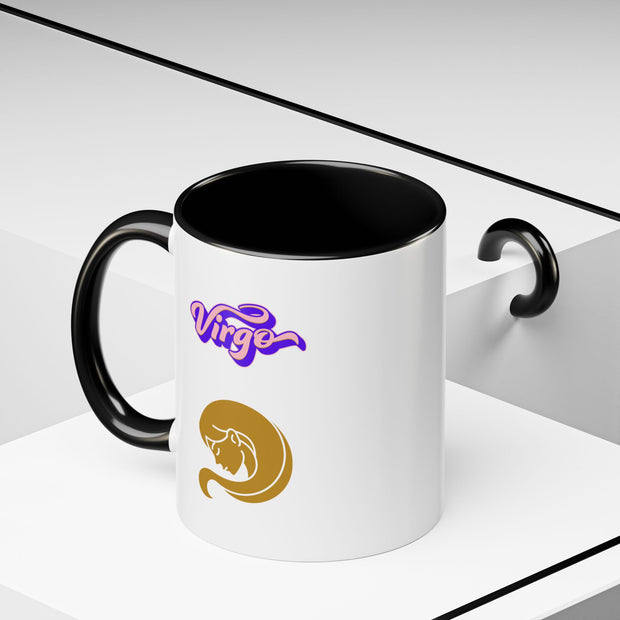 'Virgo' Zodiac Accent Coffee Mug