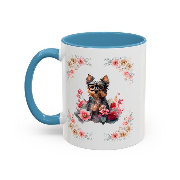 Geeky Goddess Yorkie Accent Coffee Mug
