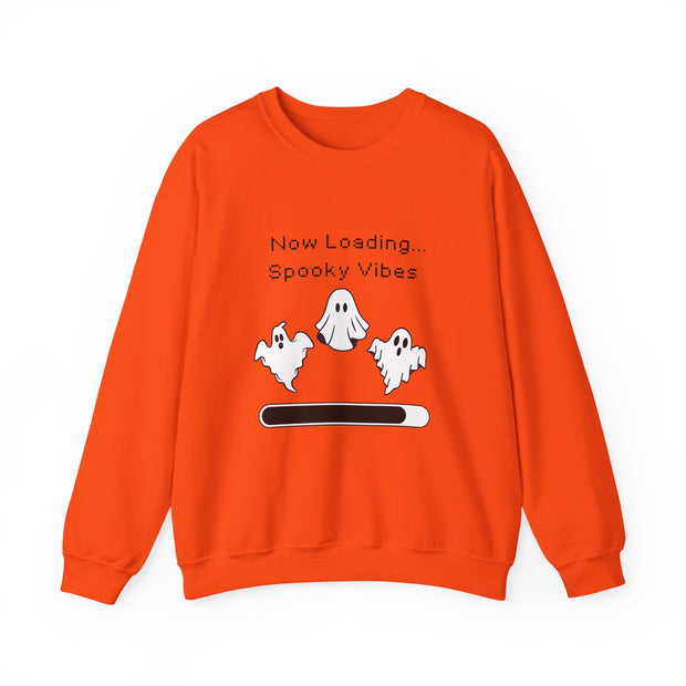 'Now Loading..Spooky Vibes' Unisex Crewneck Sweatshirt