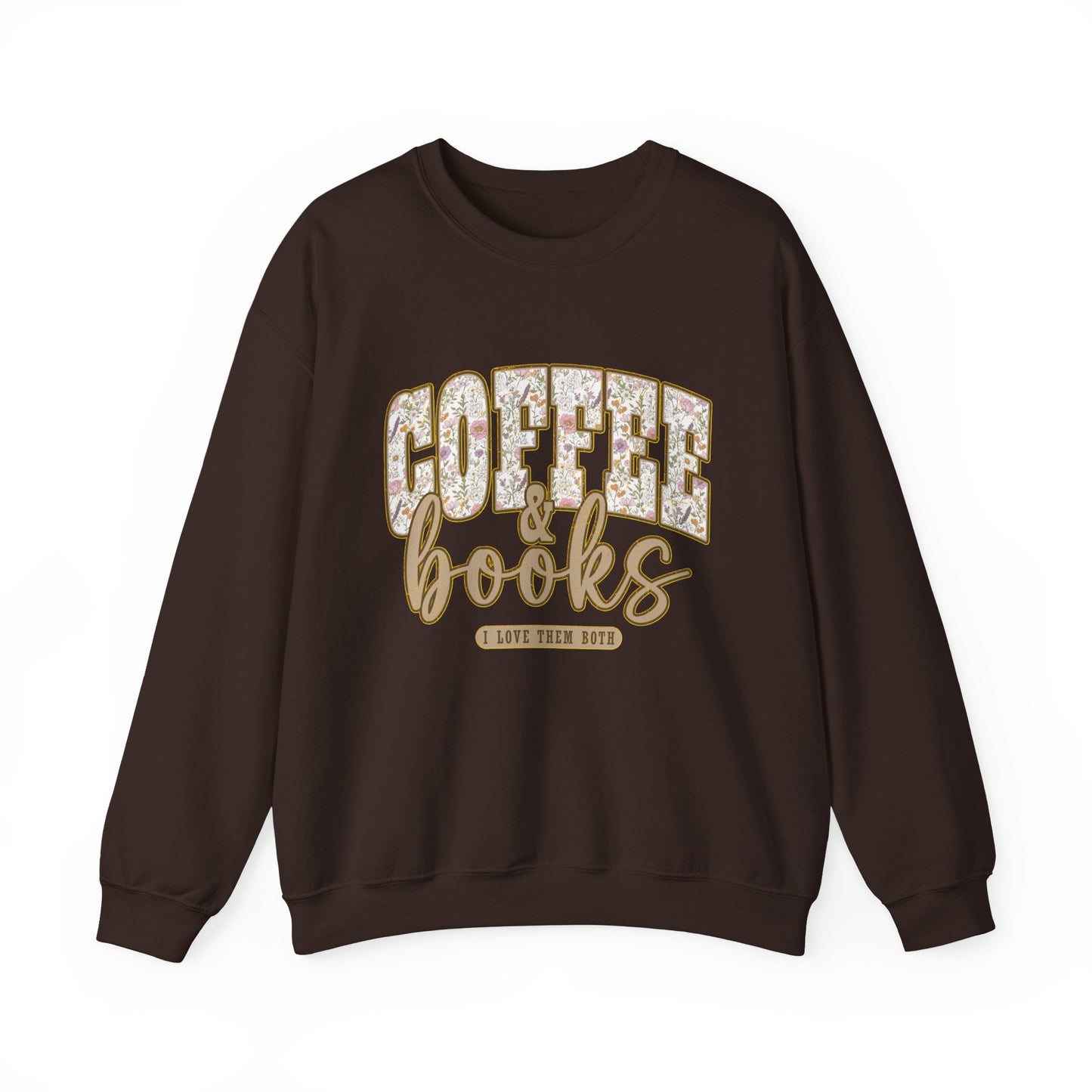 Coffee & Books Crewneck Sweatshirt | Cozy Reading Coffee Shirt