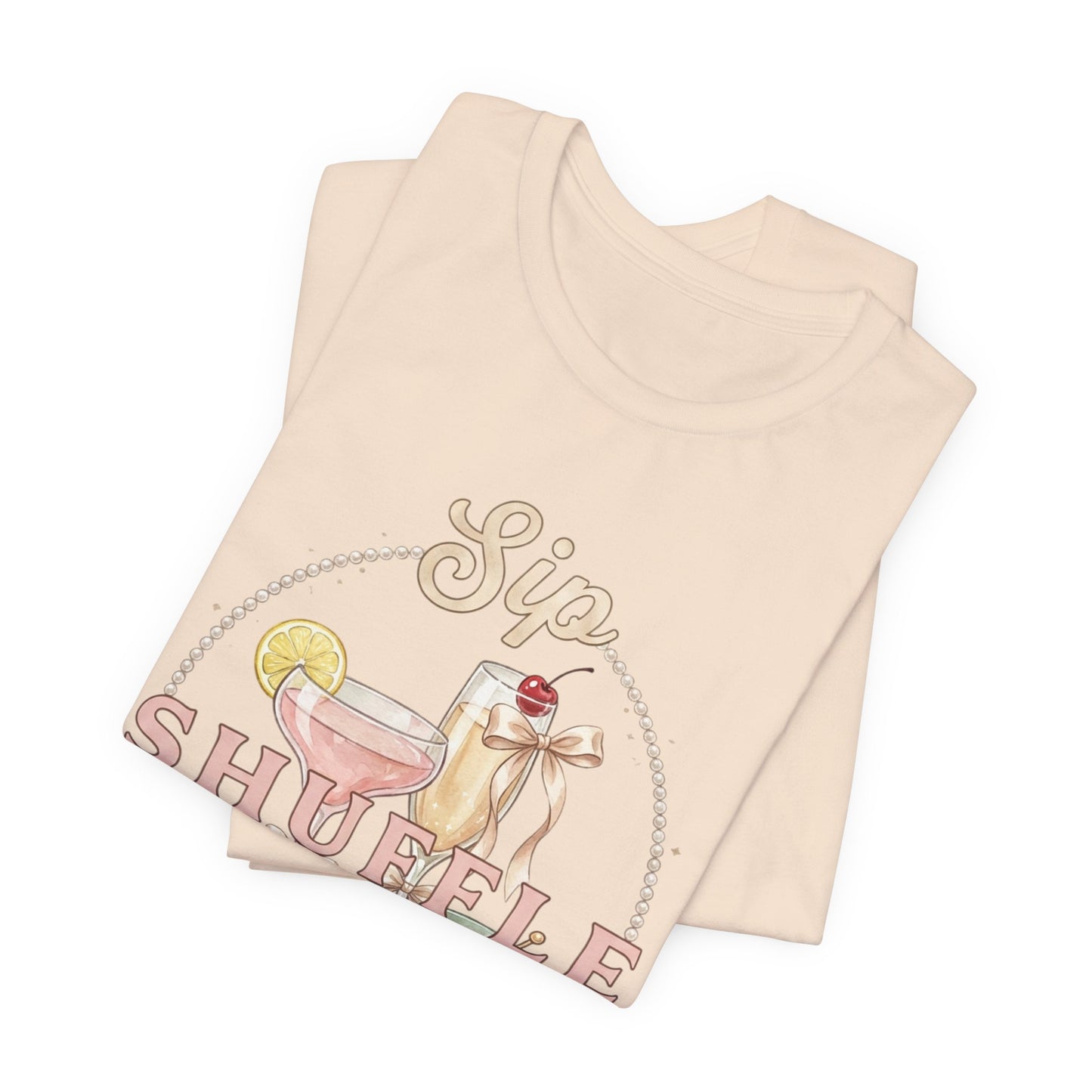 Sip Shuffle Repeat Shirt, Mahjong Social Club Tee, Pastel Girls Night Graphic Shirt, Mahjong Lover Gift