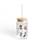 Addicted to Boba, Coffee, and Cats Sipper Glass