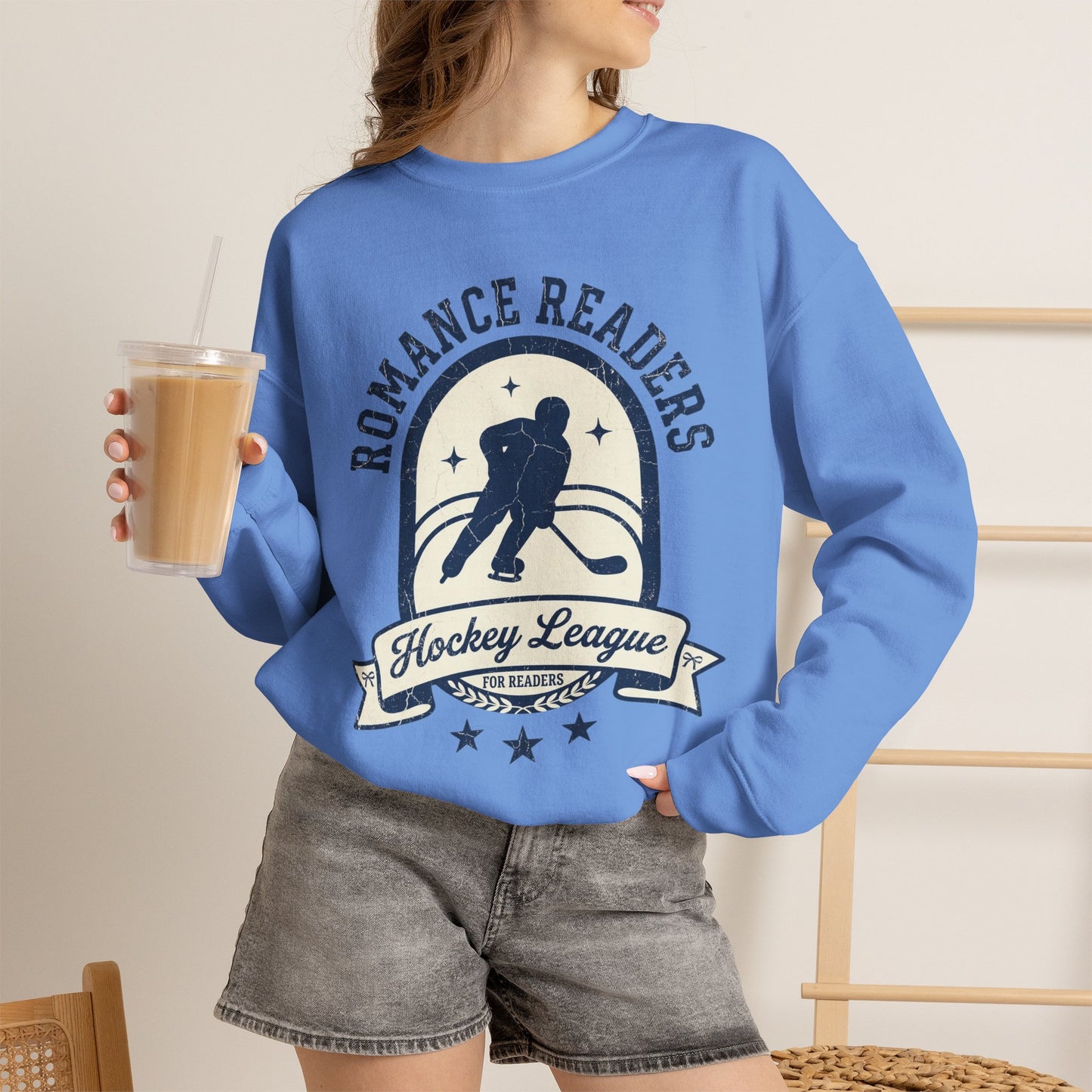 Romance Readers Hockey League Sweatshirt, Hockey Romance Booktok Crewneck, Sports Romance Reader Pullover