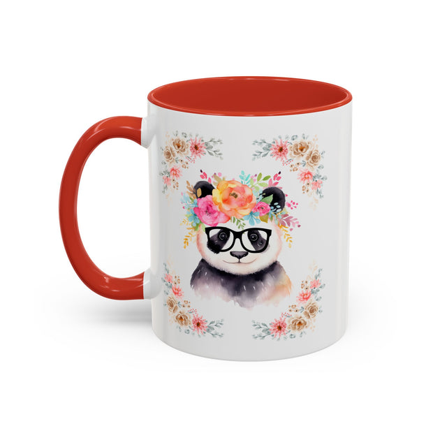Geeky Goddess Panda Accent Coffee Mug