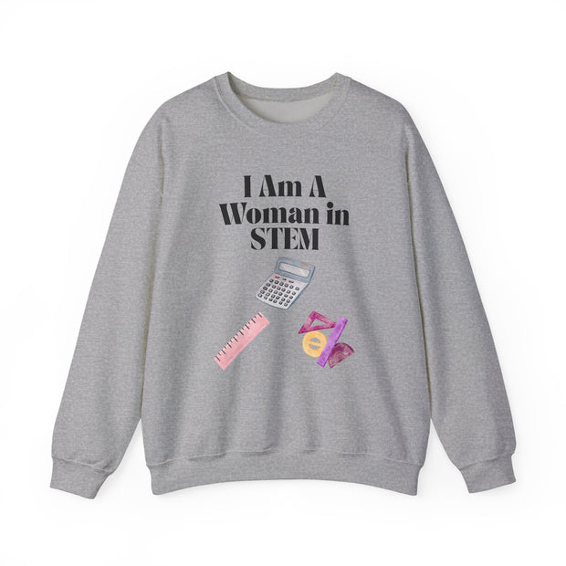 'I Am A Woman in STEM' Mathematics Unisex Crewneck Sweatshirt