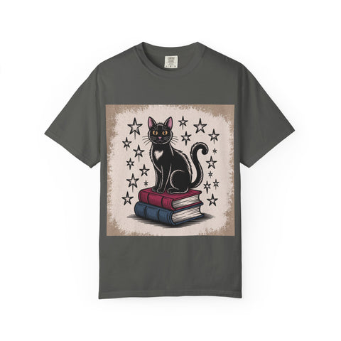 Cat and Book Lover's T-Shirt,