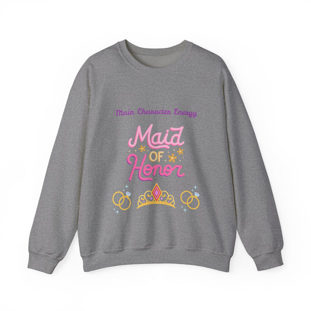 'Main Character Energy: Maid of Honor' Unisex Crewneck Sweatshirt