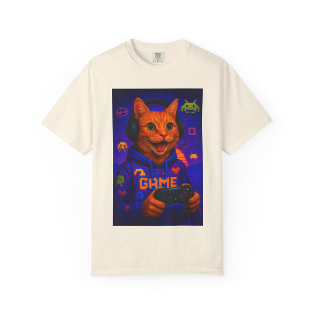 Game On Orange Cat Unisex T-Shirt