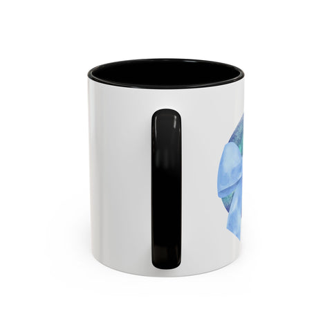 Blue/Green Planet Wrapped In A Bow Accent Coffee Mug