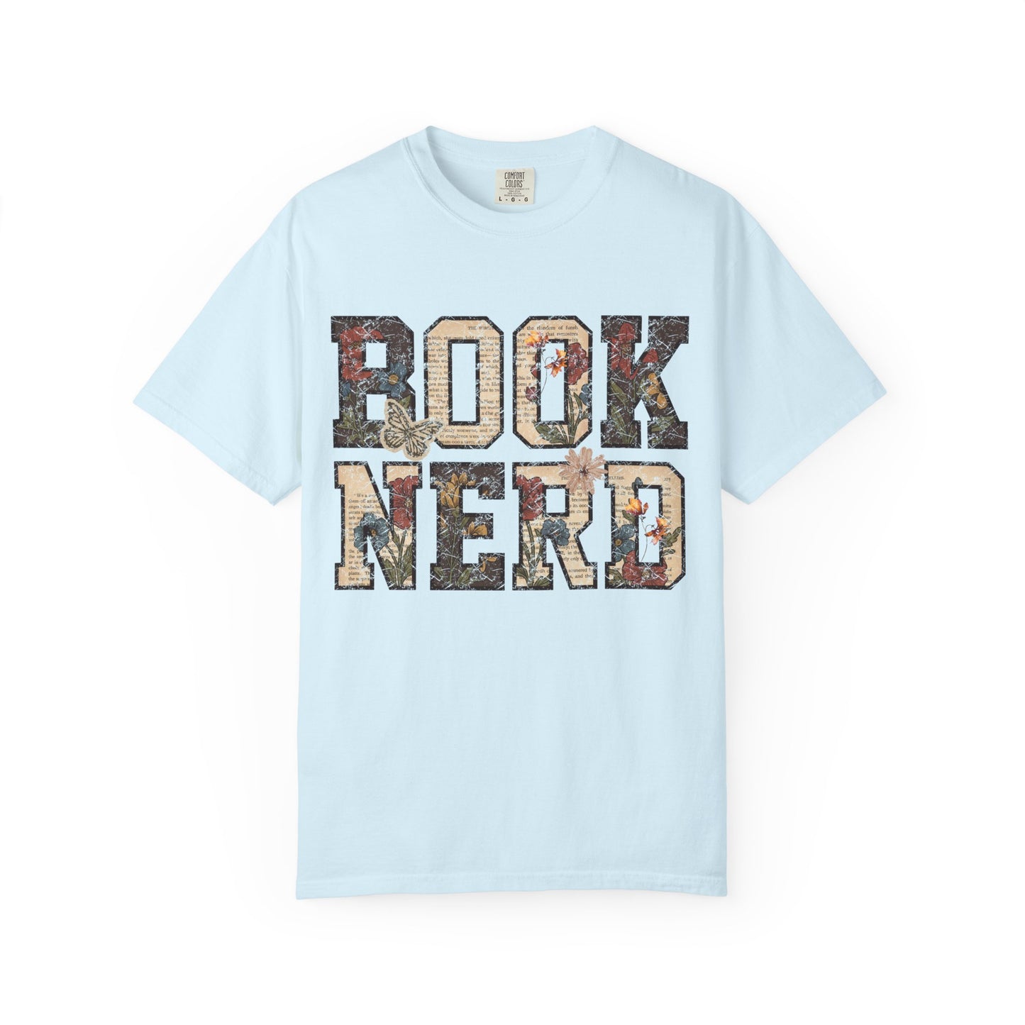 Book Nerd T-Shirt | Vintage Collage Lettering, Reading Lover Tee
