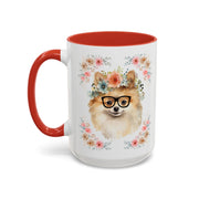 Geeky Goddess Pomeranian Accent Coffee Mug