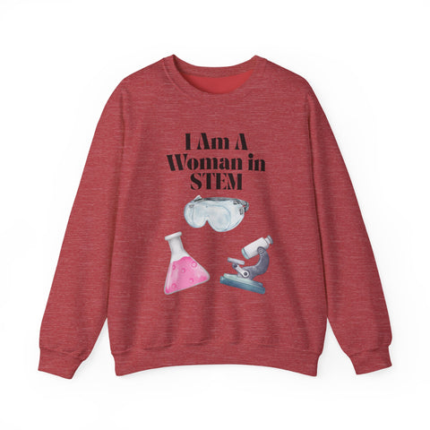 'I Am A Woman In STEM' Scientist Unisex Crewneck Sweatshirt