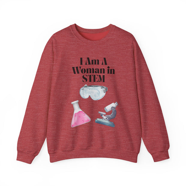 'I Am A Woman In STEM' Scientist Unisex Crewneck Sweatshirt