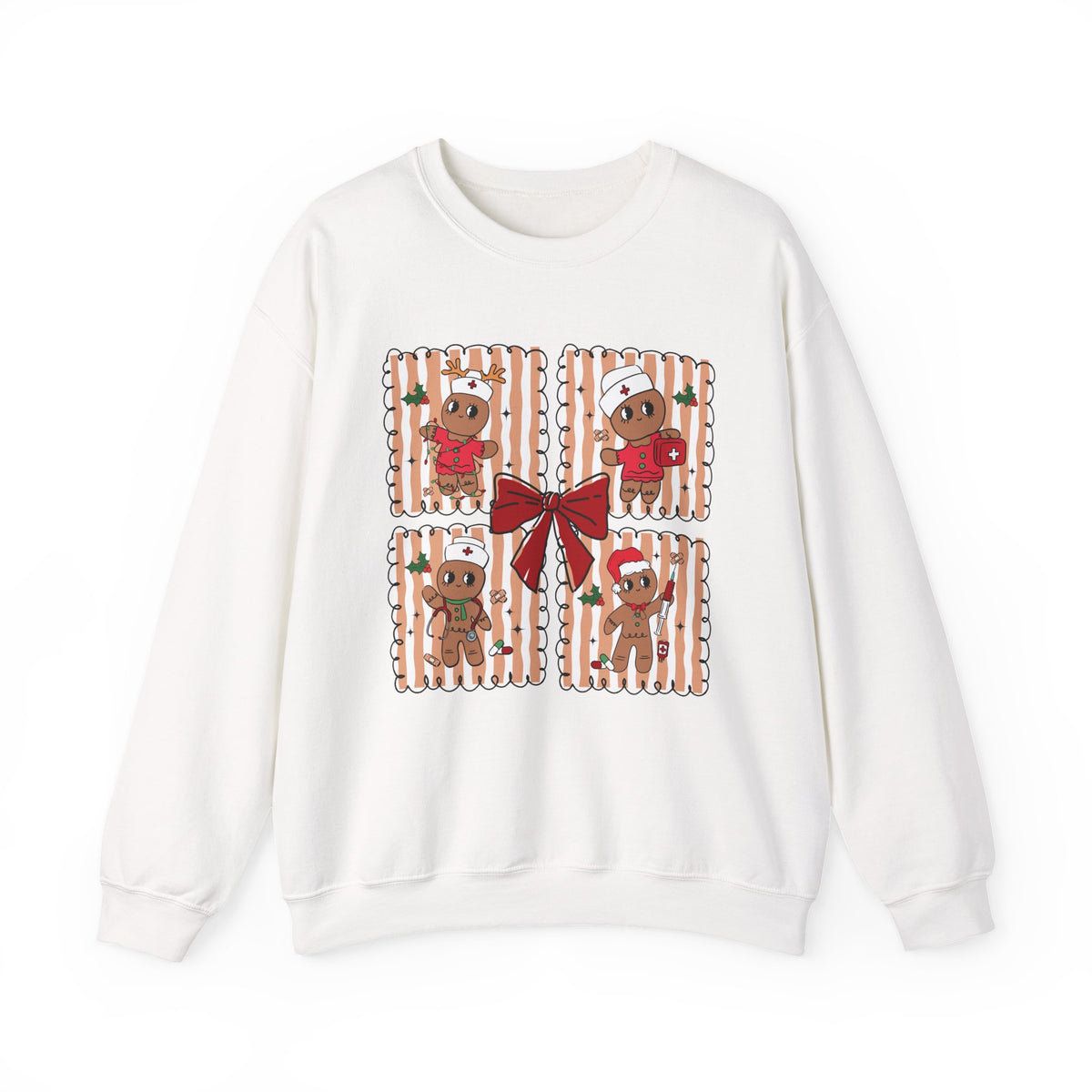 Gingerbread Christmas Sweatshirt, Cute Gingerbread Crewneck, Christmas Bow Sweatshirt, Gingerbread Man Shirt, Funny Holiday Sweater, Christmas Gift