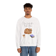 'Feline Good With A Book & Brew' Unisex Crewneck Sweatshirt