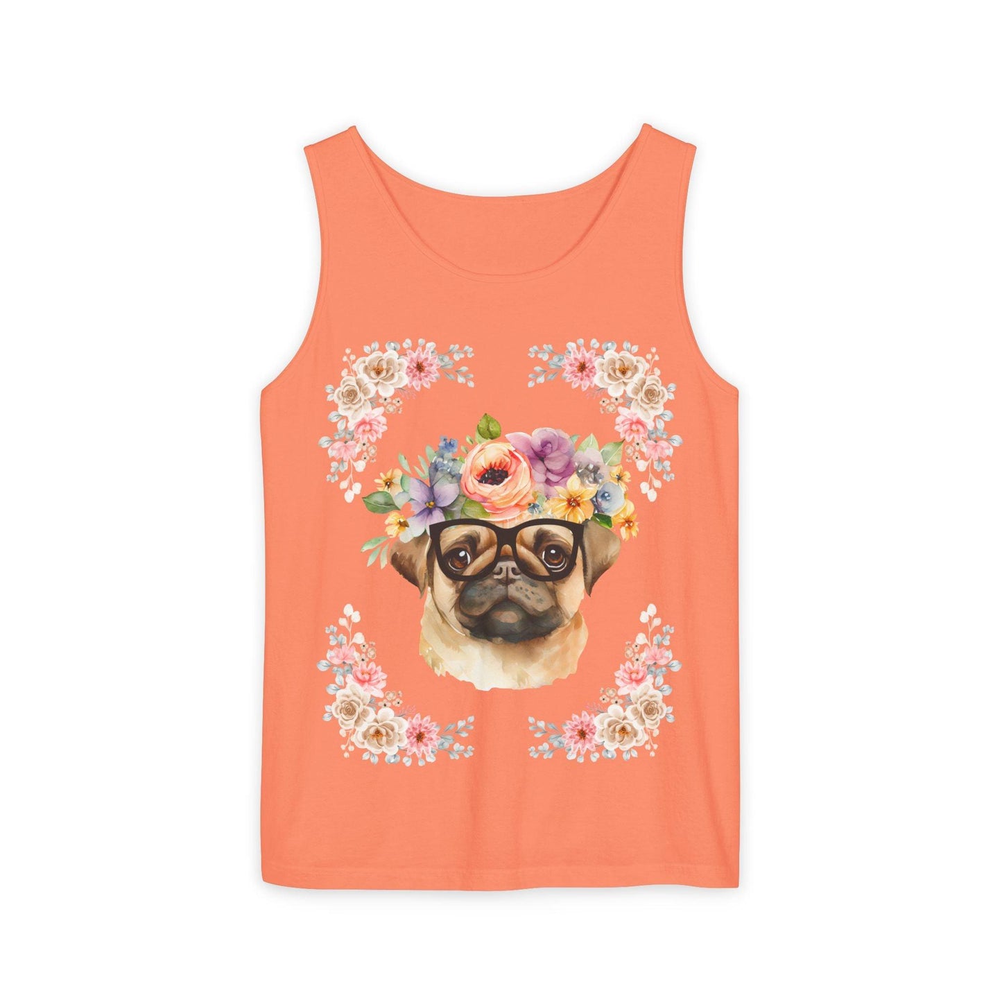 Geeky Goddess Pug Unisex Tank Top