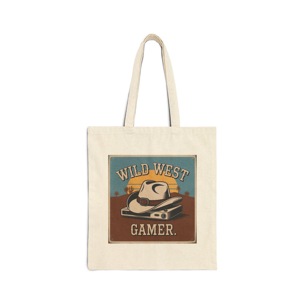 'Wild West Gamer' Cotton Canvas Tote Bag
