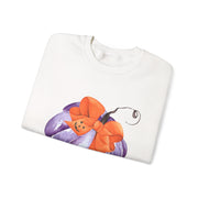 Purple Pumpkin Wrapped In A Bow Unisex Crewneck Sweatshirt