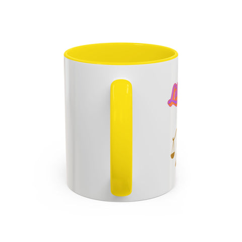 'Libra' Zodiac Accent Coffee Mug