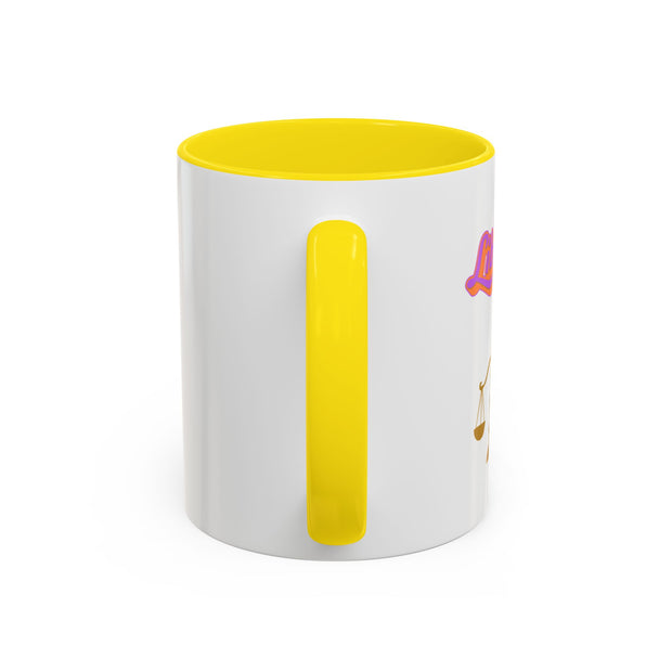 'Libra' Zodiac Accent Coffee Mug