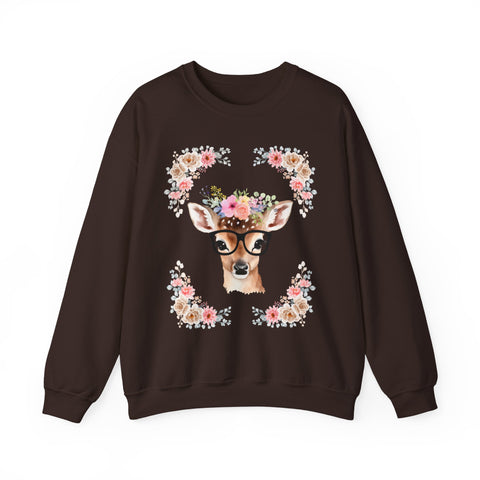 Geeky Goddess Deer Unisex Crewneck Sweatshirt