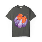 Purple Pumpkin Wrapped In A Bow Unisex T-Shirt