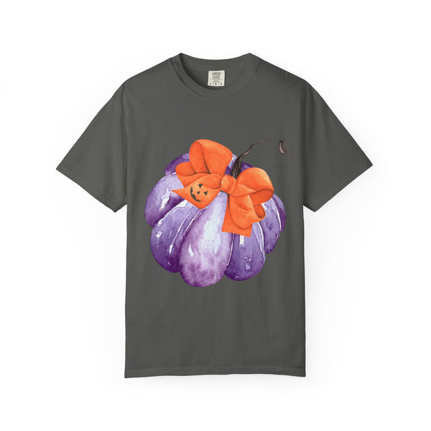 Purple Pumpkin Wrapped In A Bow Unisex T-Shirt